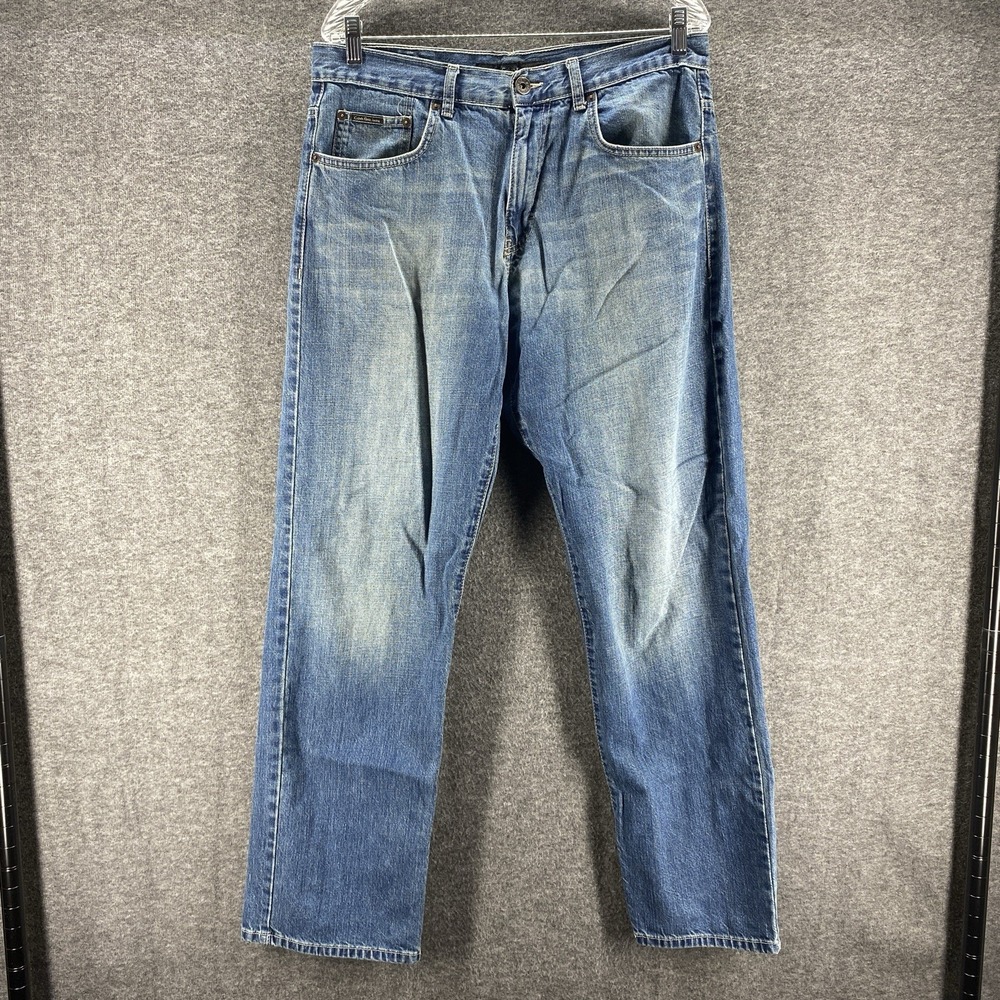 Calvin Klein Jeans Mens 34 Blue Mid Rise‎ Relaxed Straight Easy Fit
